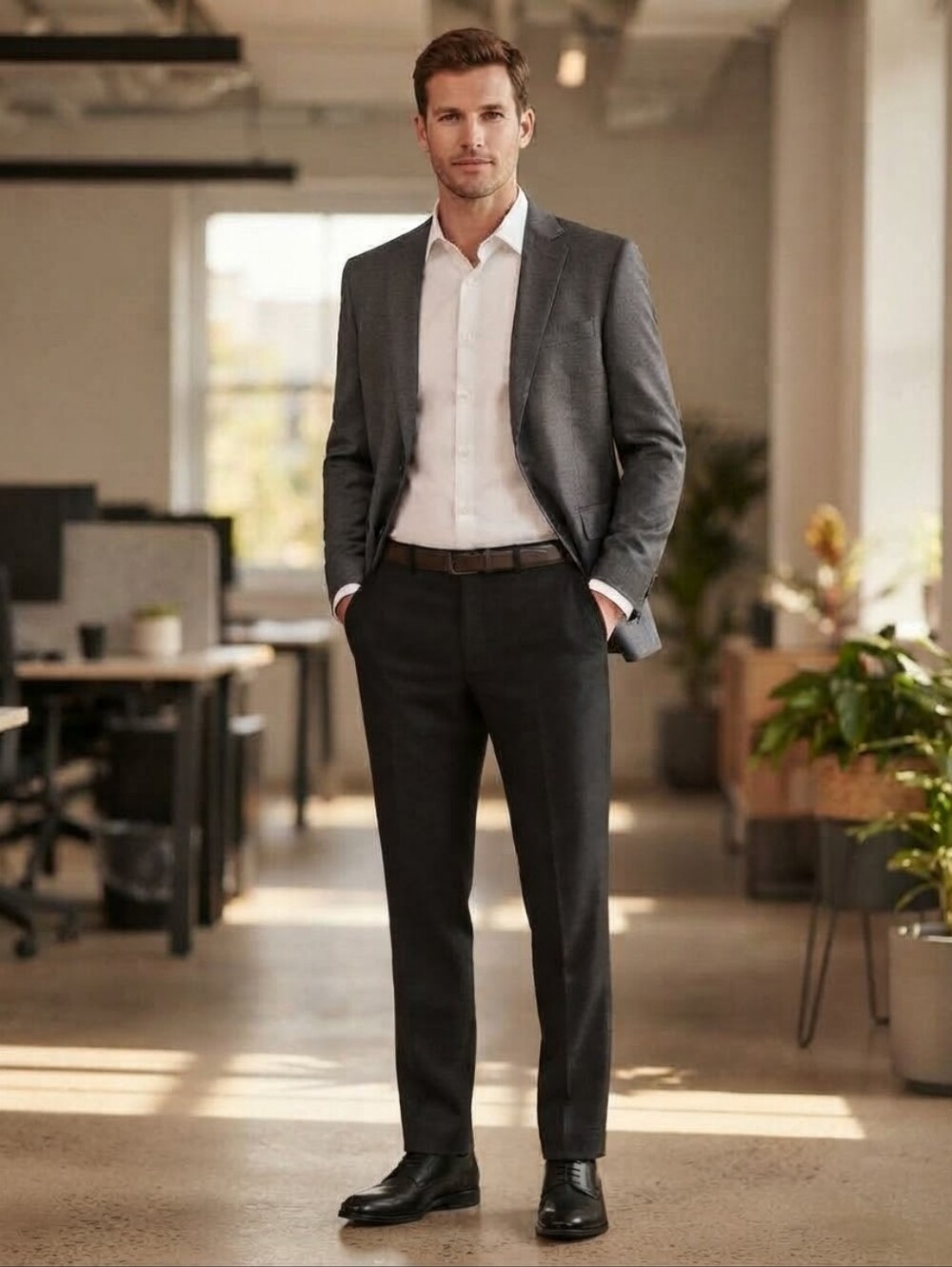 NWT Tommy Hilfiger Black Tailored Fit Dress Pants 36/30
